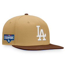 Adult Men's Los Angeles Dodgers Fanatics Branded Side Patch Snapback Hat - Khaki/Brown