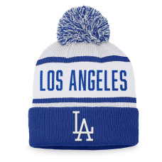 Adult Men's Los Angeles Dodgers Fanatics Branded Cooperstown Collection Cuffed Knit Hat with Pom - Royal/White