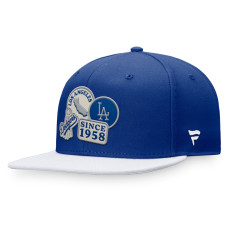 Adult Men's Los Angeles Dodgers Fanatics Branded Heritage Patch Fitted Hat - Royal/White