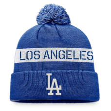 Adult Men's Los Angeles Dodgers Fanatics Branded League Logo Cuffed Knit Hat with Pom - Royal/White
