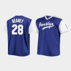 Los Angeles Dodgers #28 Andrew Heaney Replica Cooperstown Collection Men's Jersey - Royal White
