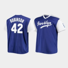 Los Angeles Dodgers #42 Jackie Robinson Replica Cooperstown Collection Men's Jersey - Royal White