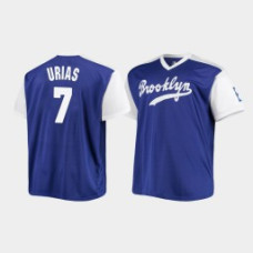 Los Angeles Dodgers #7 Julio Urias Replica Cooperstown Collection Men's Jersey - Royal White