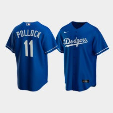 Men's Los Angeles Dodgers #11 A.J. Pollock Royal Replica Nike Alternate Jersey