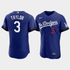 Los Angeles Dodgers Chris Taylor Royal 2021 City Connect Authentic Jersey