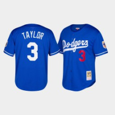 Los Angeles Dodgers Chris Taylor Men's Royal Mesh Batting Practice Cooperstown Collection Jersey