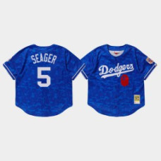 Men's Los Angeles Dodgers Corey Seager #5 Blue BAPE x Mitchell & Ness Jersey