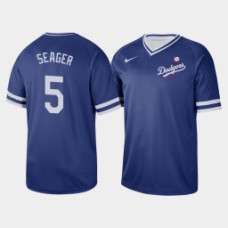 Men's Los Angeles Dodgers Corey Seager #5 Royal Cooperstown Collection V-Neck Legend Jersey