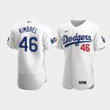 Men's Los Angeles Dodgers Craig Kimbrel White Home Authentic Jersey - Jackie Robinson 75th Anniversary