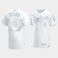 Men's Los Angeles Dodgers Duke Snider #4 White Awards Collection Retirement Jersey
