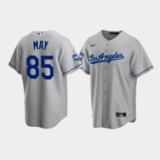 Men's Los Angeles Dodgers Dustin May Gray 2020 World Series Champions Road Replica Jersey