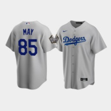 Men's Los Angeles Dodgers Dustin May Gray 2020 World Series Alternate Replica Jersey