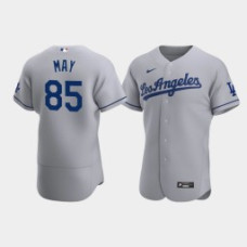 Men's Los Angeles Dodgers #85 Dustin May Gray Authentic 2020 Road Jersey