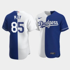 Men's Los Angeles Dodgers Dustin May #85 Royal Color Split Nike Authentic Jersey