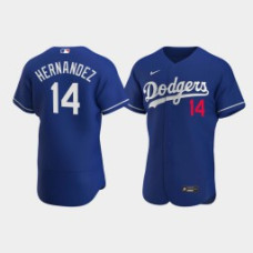 Men's Los Angeles Dodgers #14 Enrique Hernandez Royal Authentic 2020 Alternate Jersey