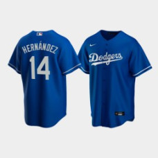 Men's Los Angeles Dodgers #14 Enrique Hernandez Royal Replica Nike Alternate Jersey