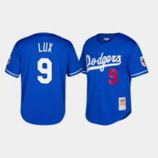 Los Angeles Dodgers Gavin Lux Men's Royal Mesh Batting Practice Cooperstown Collection Jersey