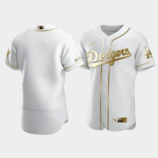 Men's Los Angeles Dodgers White Golden Edition Authentic Jersey