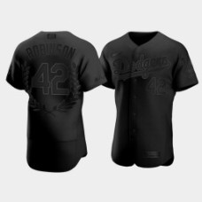 Men's Los Angeles Dodgers Jackie Robinson #42 Black Awards Collection Retirement Jersey