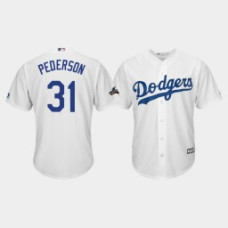 Los Angeles Dodgers Men's #31 Joc Pederson 2019 Postseason White Official Home Cool Base Jersey