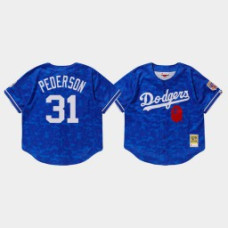 Men's Los Angeles Dodgers Joc Pederson #31 Blue BAPE x Mitchell & Ness Jersey