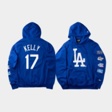 Men's Los Angeles Dodgers Joe Kelly #17 World Champions Blue Hoodie