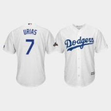 Los Angeles Dodgers Men's #7 Julio Urias 2019 Postseason White Official Home Cool Base Jersey