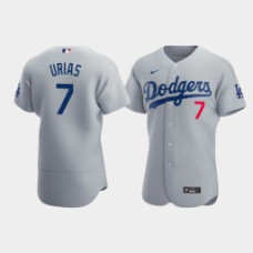 Men's Los Angeles Dodgers #7 Julio Urias Gray Authentic 2020 Alternate Jersey