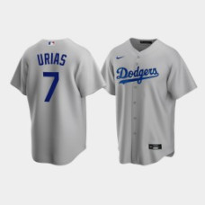Men's Los Angeles Dodgers #7 Julio Urias Gray Replica Nike Alternate Jersey