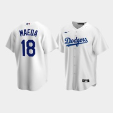 Men's Los Angeles Dodgers #18 Kenta Maeda White Replica Nike Home Jersey