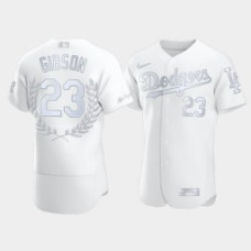 Men's Los Angeles Dodgers Kirk Gibson #23 White Awards Collection NL MVP Jersey