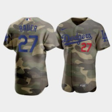 Trevor Bauer Los Angeles Dodgers Camo 2021 Armed Forces Day Authentic Jersey