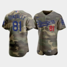 Victor Gonzalez Los Angeles Dodgers Camo 2021 Armed Forces Day Authentic Jersey