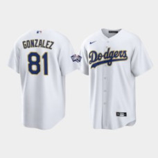 Victor Gonzalez Los Angeles Dodgers White 2021 Gold Program Replica Jersey
