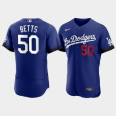 Los Angeles Dodgers Mookie Betts Royal 2021 City Connect Authentic Jersey