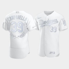 Men's Los Angeles Dodgers Roy Campanella #39 White Awards Collection Retirement Jersey