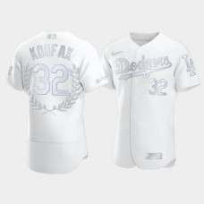Men's Los Angeles Dodgers Sandy Koufax #32 White Awards Collection NL MVP Jersey