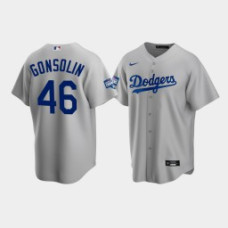 Men's Los Angeles Dodgers Tony Gonsolin Gray 2020 World Series Champions Alternate Replica Jersey