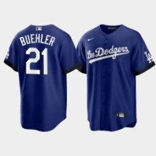 Los Angeles Dodgers Walker Buehler Royal 2021 City Connect Replica Jersey