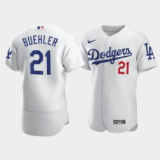 Men's Los Angeles Dodgers #21 Walker Buehler White Authentic Nike Jersey