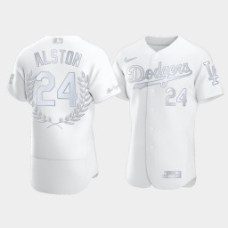 Men's Los Angeles Dodgers Walter Alston #24 White Awards Collection Retirement Jersey