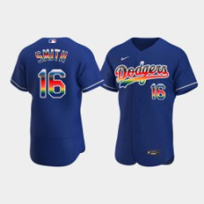 #16 Will Smith Los Angeles Dodgers Men's Royal On-Field 2022 Pride Month Edition Jersey