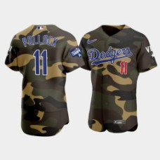 Men Los Angeles Dodgers A.J. Pollock Camo 2021 Armed Forces Day Jersey