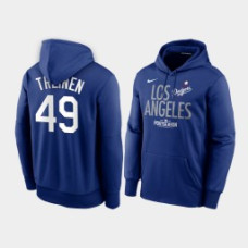 Los Angeles Dodgers Blake Treinen Royal 2021 Postseason Authentic Collection Dugout Pullover Hoodie