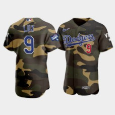 Men Los Angeles Dodgers Gavin Lux Camo 2021 Armed Forces Day Jersey