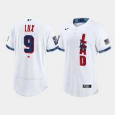 Men Los Angeles Dodgers Gavin Lux White 2021 MLB All-Star Game Authentic Star Jersey
