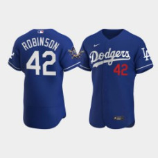 Men Los Angeles Dodgers Jackie Robinson Royal Jackie Robinson Day Authentic Away Jersey