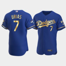 Men Los Angeles Dodgers Julio Urias Royal 2021 Gold Program World Series Champions Jersey