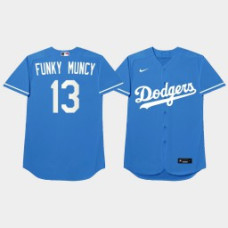 Max Muncy Los Angeles Dodgers Blue 2021 Players Weekend Nickname Funky Muncy Jersey