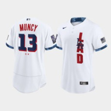 Men Los Angeles Dodgers Max Muncy White 2021 MLB All-Star Game Authentic 2-Star Jersey